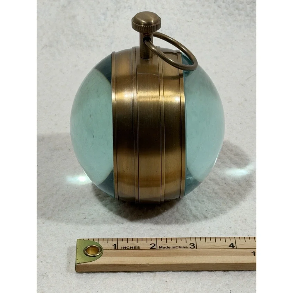 Great Lakes Steamline Decorative Brass Nautical Clock Compass Desk Display Multi